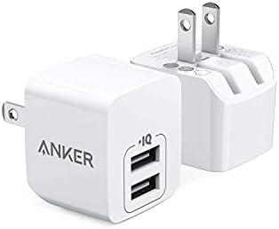 Anker 2-Pack Dual Port 12W USB A Charger Block with Foldable Plug, Charging Box Brick, Cube for iPhone 16 15 14 13 12 Pro Max, Galaxy S22 S21 Note 20