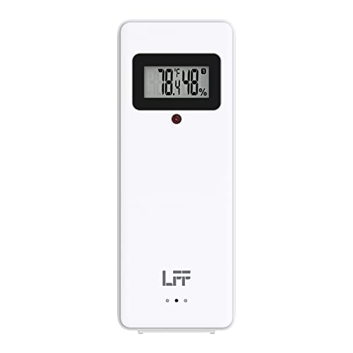 LFF Wireless Remote Sensor With Indoor Outdoor Temperature and Humidity, LCD Display for Weather Station, Atomic Clock - Updated Version