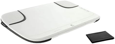 Logitech Speaker Lapdesk N550 with Integrated Stereo Speakers, USB-Powered, 14" Laptop Compatibility, Heat Shielding, Adjustable Viewing Angle, Plug-and-Play USB, Air-Mesh Fabric, W/Cleaning Cloth