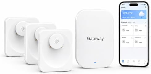Water Leak Detector for Home, WiFi Remote Checking Smart Water Leak Alarm and Drip Alert Sensor, Email and APP Push Alert, Suitable for Home, Kitchen, Bathroom, Basement