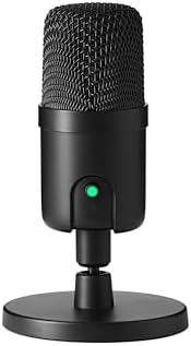 Amazon Basics Condenser Microphone for PC, Cardioid Pickup, USB Mic for Streaming, Recording, and Podcasting, 360° Adjustable Stand, Plug and Play, 5.8" x 3.4", Black