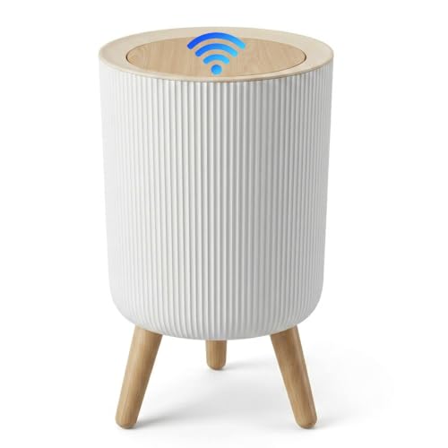 Automatic Bathroom Trash Can with Lid Touchless, 2.38Gal Smart Wastebasket