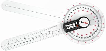 GemRed 12" Digital Goniometer for Joint Range of Motion ROM Measurement | GR311 New Version