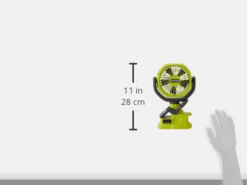 Ryobi RCF18-0 18V ONE+ Cordless 10cm Clamp Fan (Bare Tool) Hyper Green | PCF02B - Battery and Charger are Sold Separately