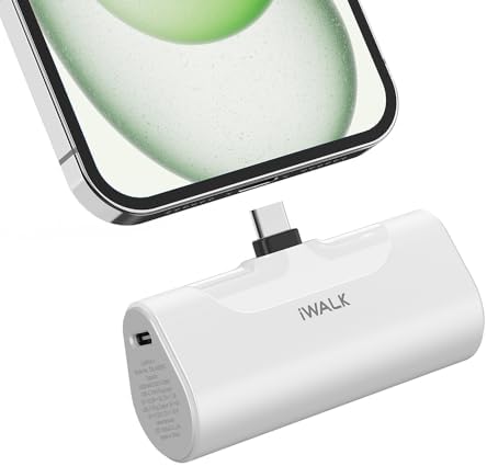 iWALK Portable Charger for iPhone 17/16/15 USB-C Small Power Bank 20W 4,500mAh Fast Charging Battery Pack Compatible with iPhone 15/16/16/17 Plus/17 Pro/17 Pro Max, Samsung Galaxy S25/S24/S23 Android