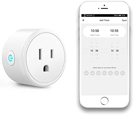 FRANKEVER Smart Plug,Smart outlets, Wi-Fi Mini Socket Outlet,Works with Alexa, Google Assistant,IFTTT, No Hub Required,Voice Control, APP Remote Control(1 Pack)