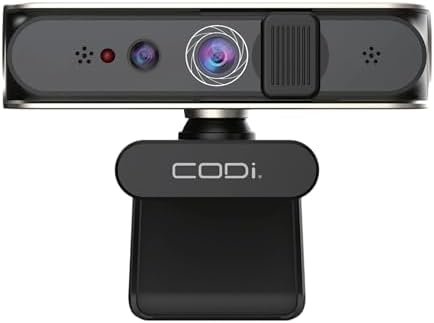 CODi Allocco HD 1080P IR Webcam with Windows Hello Facial Recognition, 30FPS USB-A Camera with Built-in Microphone, Auto Low-Light Correction for Video Conferencing & Streaming