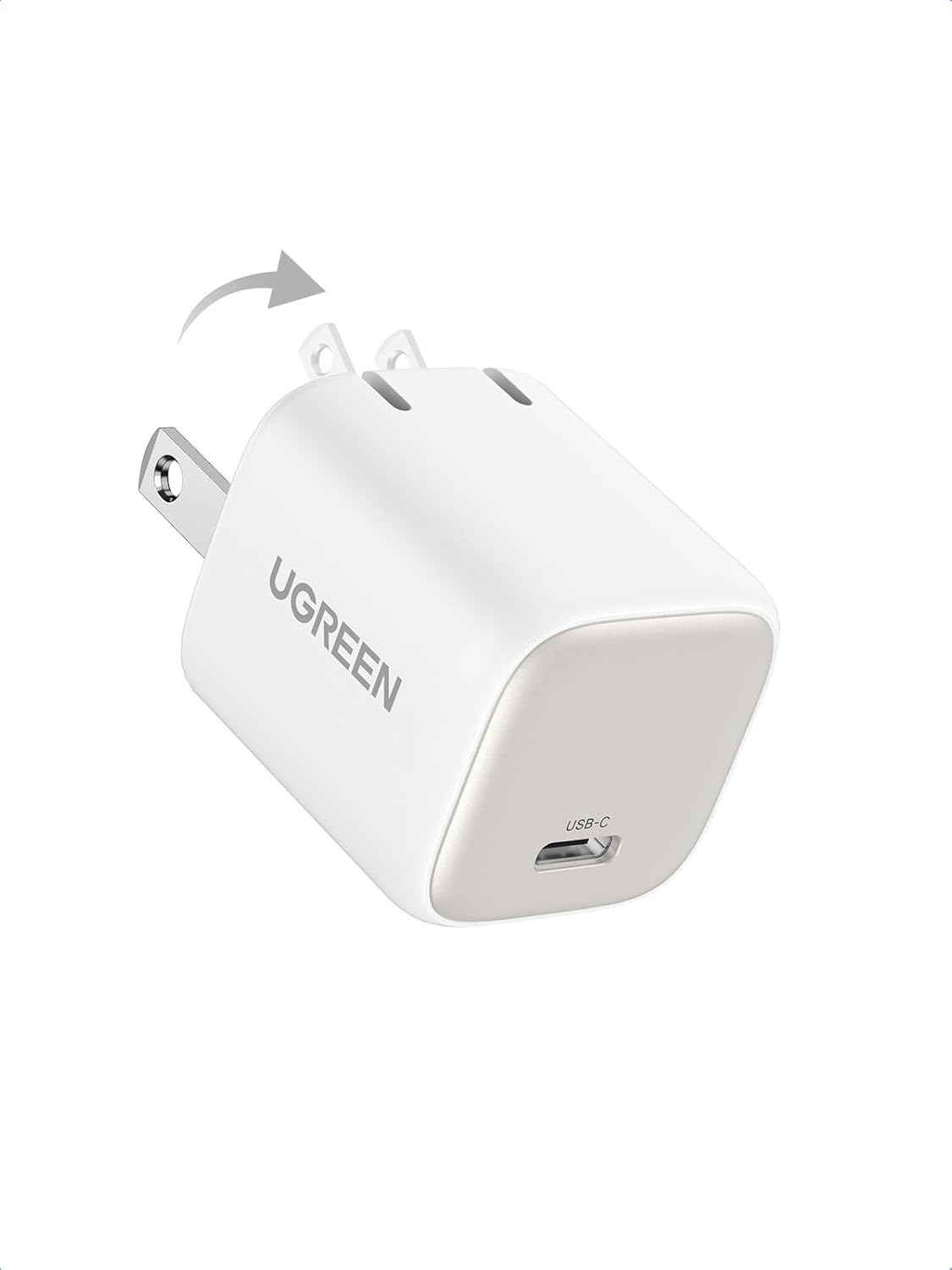 UGREEN 30W USB C Charger for iPhone 17, Nexode Foldable GaN PPS Compact Fast Wall Charger Block, USB-C Power Adapter for iPhone 17/16/15/14, Galaxy S26/S25/S24/S23, MacBook Neo/Air, Black