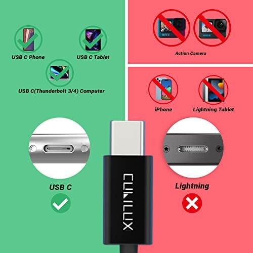 Cubilux USB C Microphone, Type C Lavalier Lapel Clip MIC Compatible with Samsung Galaxy S25/S24/S23, Ultra Tab S11/S10/S9/S8, iPhone 17/16/15 Pro Max, iPad Pro 13/12.9/11, Pixel 10/9/8/7 Pro, 10 Feet