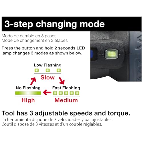 (US Model) VESSEL e-ASSIST Screwdriver 3 SPEEDS with 5PC. Bit Set