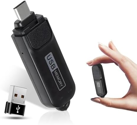 USB-C Audio Note Device for Meetings, Lectures, and Personal Notes, 288-Hour Storage, Easy Playback on PC and Mac, Compact Design with Magnetic Cap