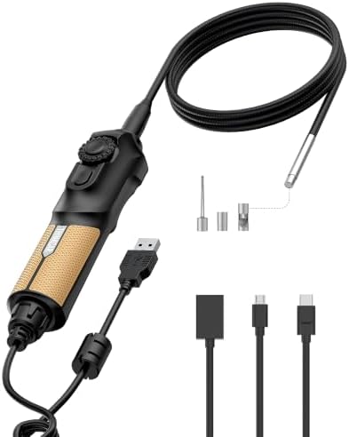 THINKCAR TES102 Endoscope Inspection Camera, 5.5mm 2MP HD Borescope | 6 Adjustable LED Light, IP67 Waterproof, One Click Snapshot, 35.43'' Semi-Rigid Cable, Compatible with PC & Thinkcar Scanners