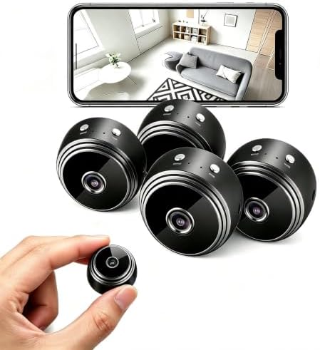 4 Pack Hidden Camera 1080P WiFi Night Vision for Pet Baby Home Security