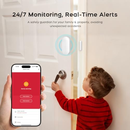 Home Alarm System Wireless,16Pcs WiFi+4G with Phone App & Remote Control Alarm System,Door/Window Sensors,Motion Detectors,for Smart Life or Tuya APP,Compatible with Alexa NO Monthly Fees