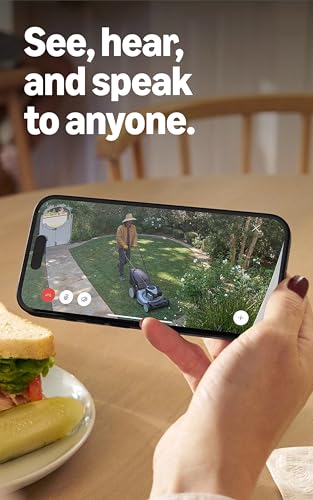 Ring Outdoor Cam (Stick Up Cam), Weather-resistant home or business HD security camera, Live View, Color Night Vision, Two-Way Talk, motion alerts, Works with Alexa, White