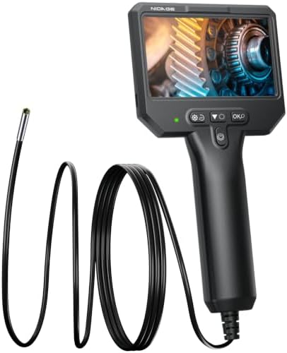 3.9mm Endoscope Camera with Light, 1920P HD Borescope Inspection Cam | 4.3" IPS Screen, 5FT Flexible Cable, IP67 Waterproof, for Engine Automotive Aircraft Wall, Mechanic Tool, Cool Gadget Gift