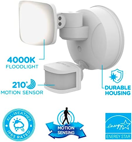 Enbrighten Vibe Smart LED Security Light, Motion Activated, Single Head