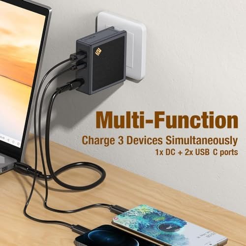 SlimQ 150W Gaming Laptop Charger, 3-Port, Global Use, with Extension Cable