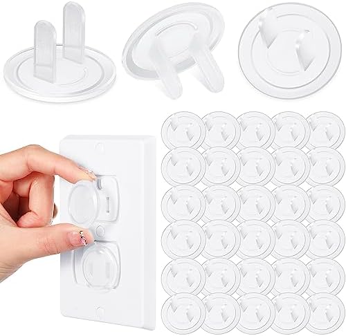 Thyle 100 Pcs Clear Outlet Covers Baby Proof for Electrical Outlets Bulk