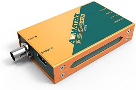 UC2018 HDMI/SDI Video Capture Card with USB 3.0 Type-C 1080P 60FPS Uncompressed Transmission Speed Automatic Input Signal Detection for Live Streaming