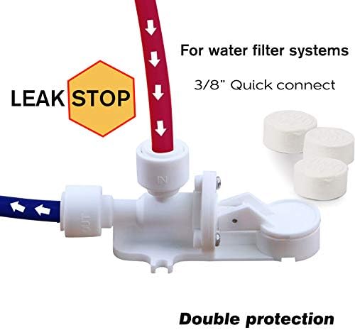 Frizzlife LSV02 Leak Stop Valve for PD600 Undersink Reverse Osmosis - 3/8' Quick Connect Leak Detector, Automatic Water Shut Off Protection