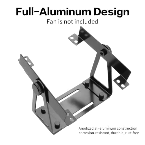 YAODHAOD Multi-Purpose Desk Fan Stand Mount for 120mm PC Computer Fans,360° Adjustable Desk Cooling Fan,Heavy-Duty Solid Metal Bracket,Flexible Airflow Direction for Laptop, Router, Modem, Electronics