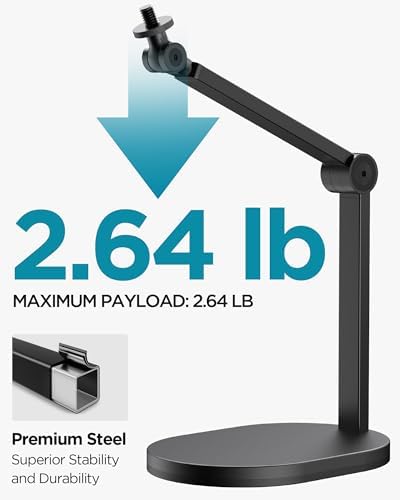 InnoGear Mic Stand Desk Max Load 2.64 lb Desktop Microphone Stand Boom Arm