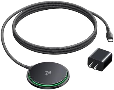 INIU Magnetic Wireless Charger, Qi2 Certified 15W Fast Mag-Safe Wireless Charging Pad with Cooling Fan, Only for iPhone 17 16 15 14 13 12 Series, AirPods, and More (Adapter Included)
