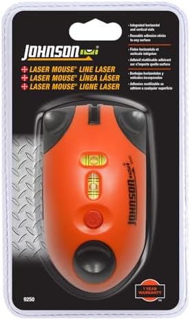 Johnson Level & Tool 9250 Laser Mouse, 30' Interior Range, Orange, 1 Laser Mouse