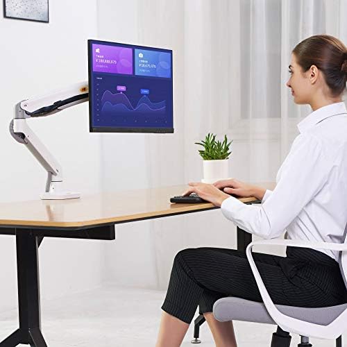NB North Bayou Monitor Desk Mount Ultra Wide Full Motion Swivel Long Arm with Gas Spring for 22''-35''Monitors from 6.6 to 26.4lbs Height Adjustable Monitor Stand G70-W