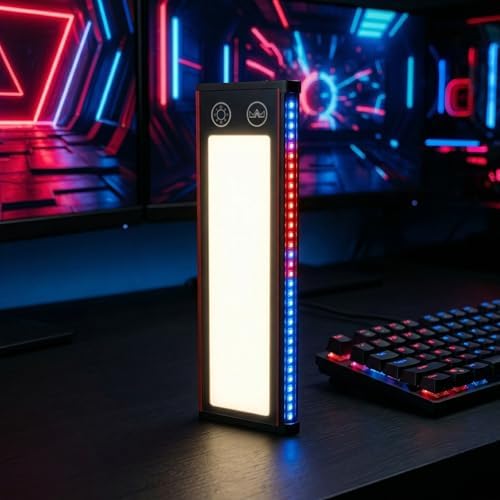 Light Bar Desk Lamp with Music Sync & RGB Ambient Lighting