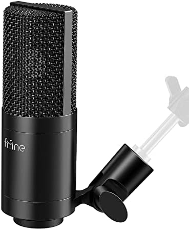 FIFINE K669C XLR Condenser Microphone for Recording, Podcast | Cardioid Studio Mic for Voice-Over, Streaming, Vocals, Compatible with Audio Mixer/Audio Interface