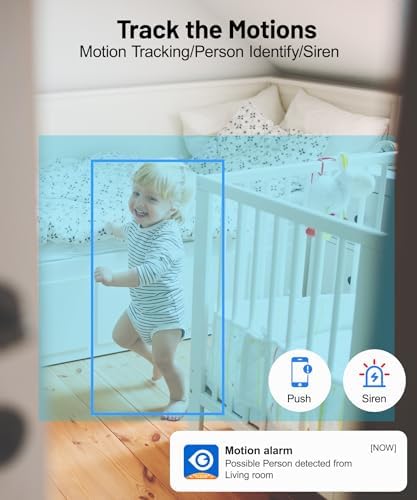 GALAYOU Indoor Cameras for Home Security/Baby Monitoring in 2K, G2 2Pack | Pet/Nanny Camera/Baby Monitor with Night Vision, Siren, 24/7 TF Card Storage, PTZ, Two-Way Talk, Wired Plug, 2.4Ghz Wi-Fi