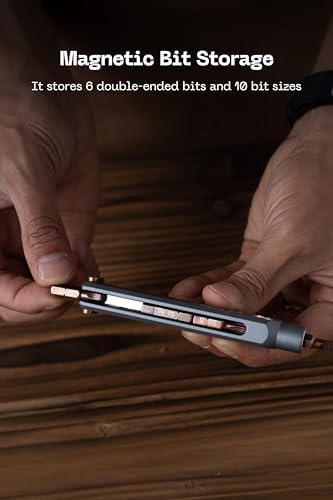 FANAUE Magnetic Screwdriver Set Durable EDC Portable Screwdriver with Side Storage for Electronics Repair DIY Compact Pocket Screwdriver