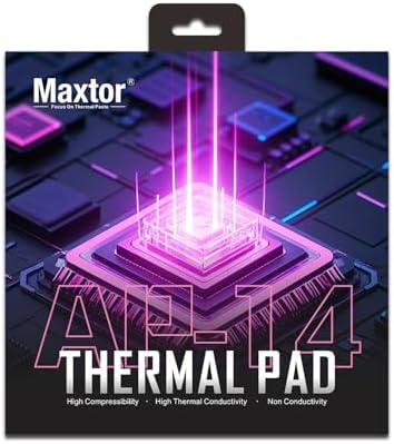Maxtor Thermal Pad 16.8 W/mK,Thermal Pads for GPU/CPU/LED/Cooler,Excellent Heat Conduction,High Temperature Resistance (120 * 120 * 1.0mm(1pcs))
