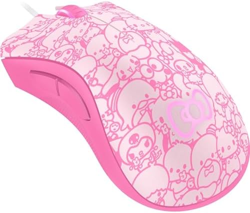 Razer DeathAdder Essential Gaming Mouse, Hello Kitty and Friends Edition | 6400 DPI Optical Sensor, 5 Programmable Buttons, Mechanical Switches, Rubber Side Grips