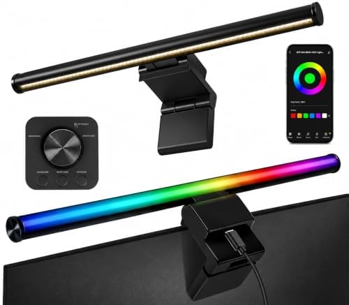 Monitor Light Bar, 17" Smart Screen Light with RGB Backlight & App Control
