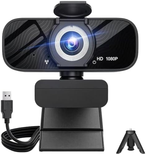HD Pro PC Webcam, Full HD 1080p/30fps Video, Clear Audio, 120° FOV, Light Correction, Works with Microsoft Teams, Google Meet, Zoom, Mac/Laptop