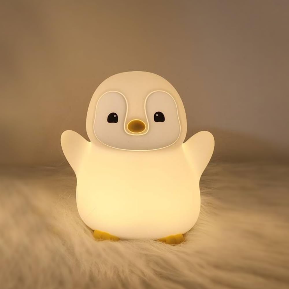 S NMT Cute Rabbit Silicone Night Lights Cartoon Bedroom Lamp for Children's Room Decor, USB Rechargeable Timing Dimming Silicone Sleep Light for Kids, Toddler, Baby
