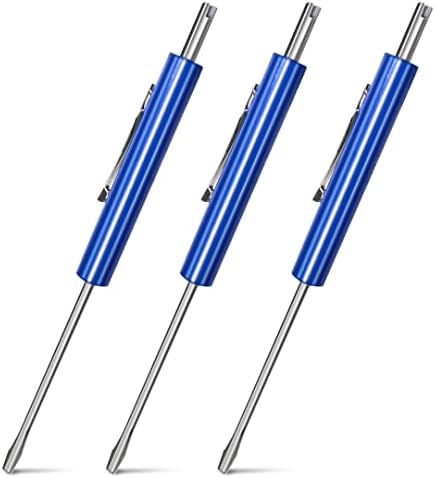 Pocket Screwdrivers, 3 Pack Flathead & Schrader Removal Tool | Pocket Screwdrivers, Dual-Purpose Design, Precision repairs, Durable steel, Mechanics & DIY