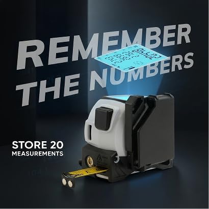 Cyber Measure Pro 3-in-1 Digital Tape Measure with Laser Measurement, Belt Clip & Screwdriver, Battery Powered (2X AAA) – Precision Measuring Tool for Home & Professional Use
