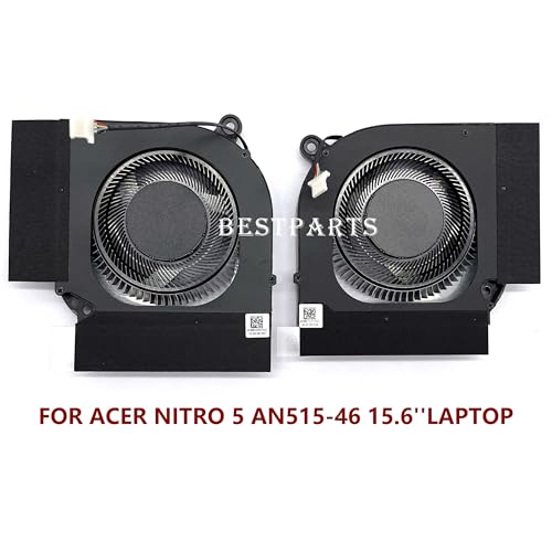 BestParts New Genuine CPU+GPU Fan Replacement for ACER Nitro 5 (AN515-46 AN515-47, AN515-58) Gaming Laptop 15.6'', P/N: FPDG DFSCK22D05883M, FPDH DFSCL12E16486M, 12V Fan