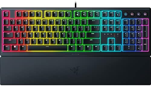 Razer Ornata V3 Gaming Keyboard, Low-Profile Keys, Black | Mecha-Membrane Switches, UV-Coated Keycaps, Backlit Media Keys, 10-Zone RGB Lighting, Snap Tap, Magnetic Wrist Wrest
