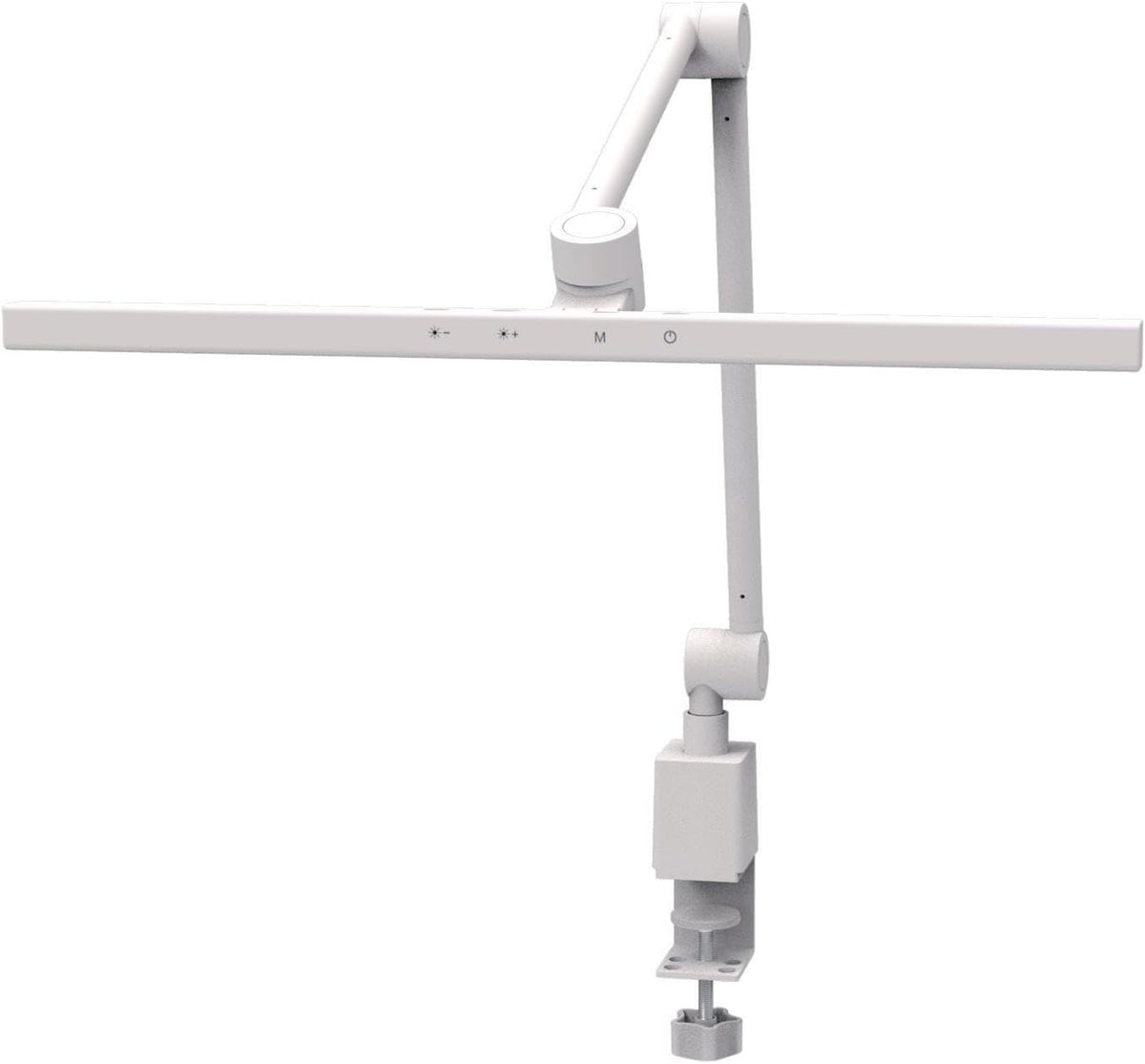 deeloop Dual Arm Desk Lamp with Clamp, CRI95+ Asymmetric LED Light wiht USB