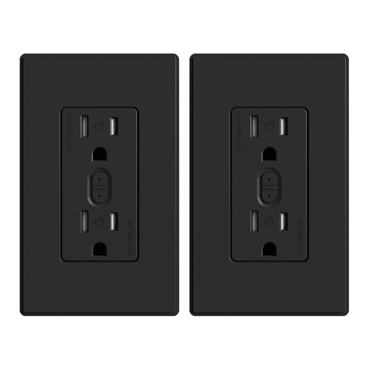 ELEGRP Smart Outlet, Smart in-Wall Outletss Works with Alexa and Google Assistant, 2.4GHz Wi-Fi Smart Receptacle, No Hub Required, UL Listed, White, 2 Pack