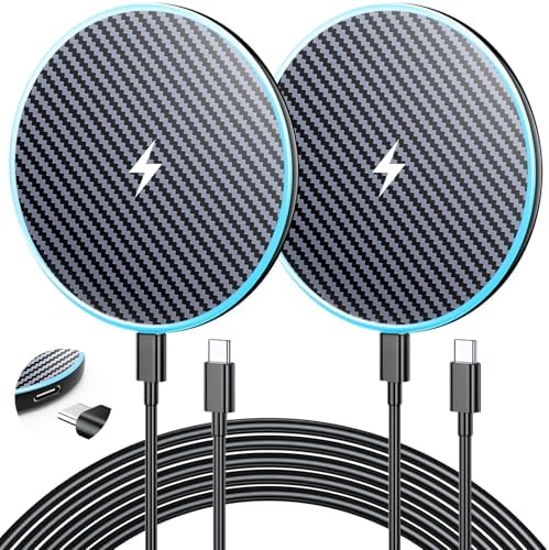 Wireless Charger for Samsung 2Pack 6FT 15W Samsung Magnetic Magsafe Charger | Wireless Charger Fast Charging Pad for Samsung Galaxy S26/S25 Ultra/S24/S23/S22/S21/S20 Google Pixel 9-7Pro (Strong Magnet)