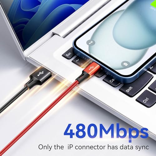 Multi Charging Cable,4 in 1 Braided Multiple Charger Cord, 2Pack 6Ft | USB C Multi Charger Cable Adapter with Lightning/Type C/Micro Ports for Cell Phones,iPhone 17-8,Tablets,Galaxy,PS & More