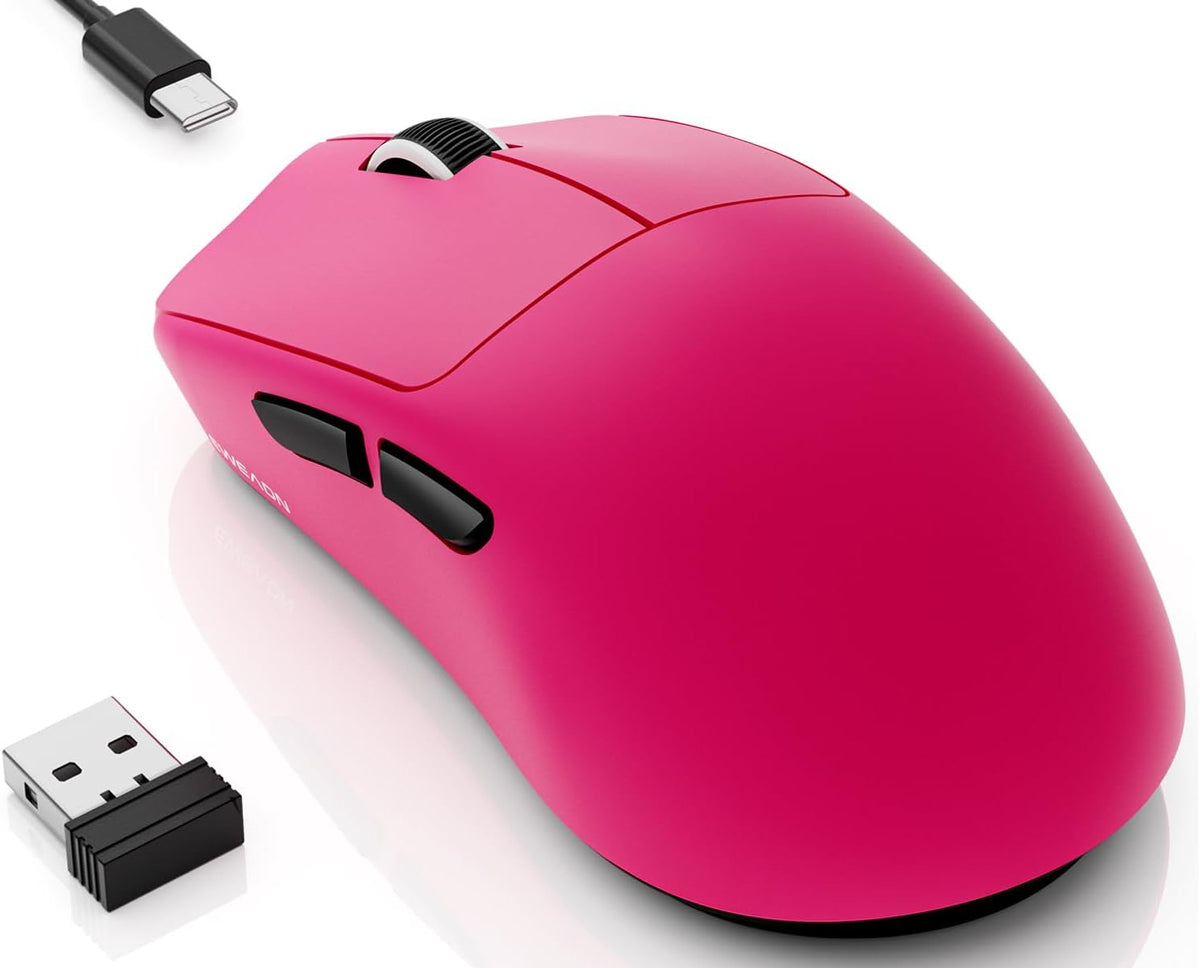 SEUNKWANG EWEAND X23 Pro Gaming Mouse, Tri-Mode 2.4G/USB-C/Bluetooth Wireless Mouse, PAW3311 Sensor, 12,000 DPI, 59g Lightweight, 1ms Ultra-Low Delay, Gaming & Computer Mouse for Laptop/PC/Mac-Black