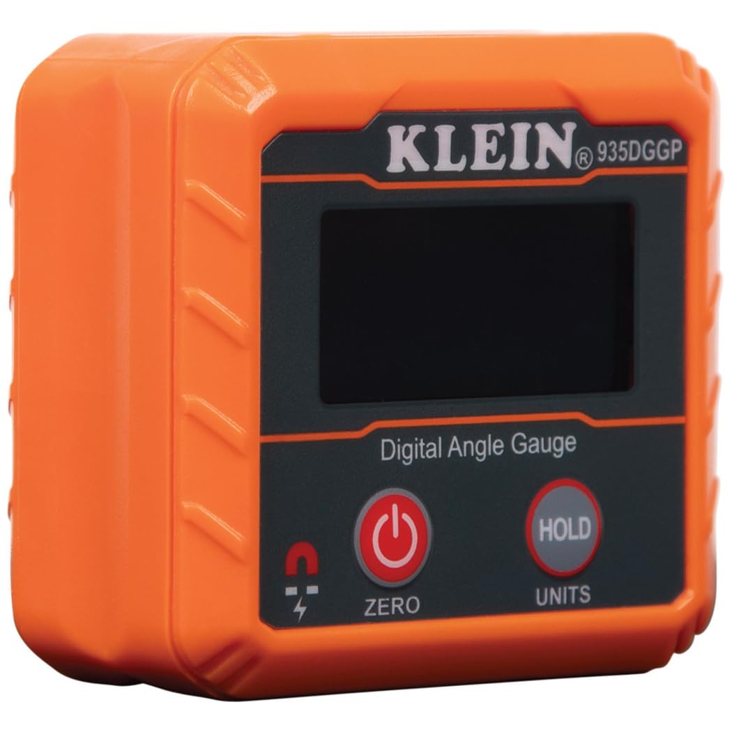 Klein Tools 935DGGP Angle Finder, Digital Gauge with Strong Magnetic Base, Converts Between Degrees, Percent Grade, In/Ft, mm/m