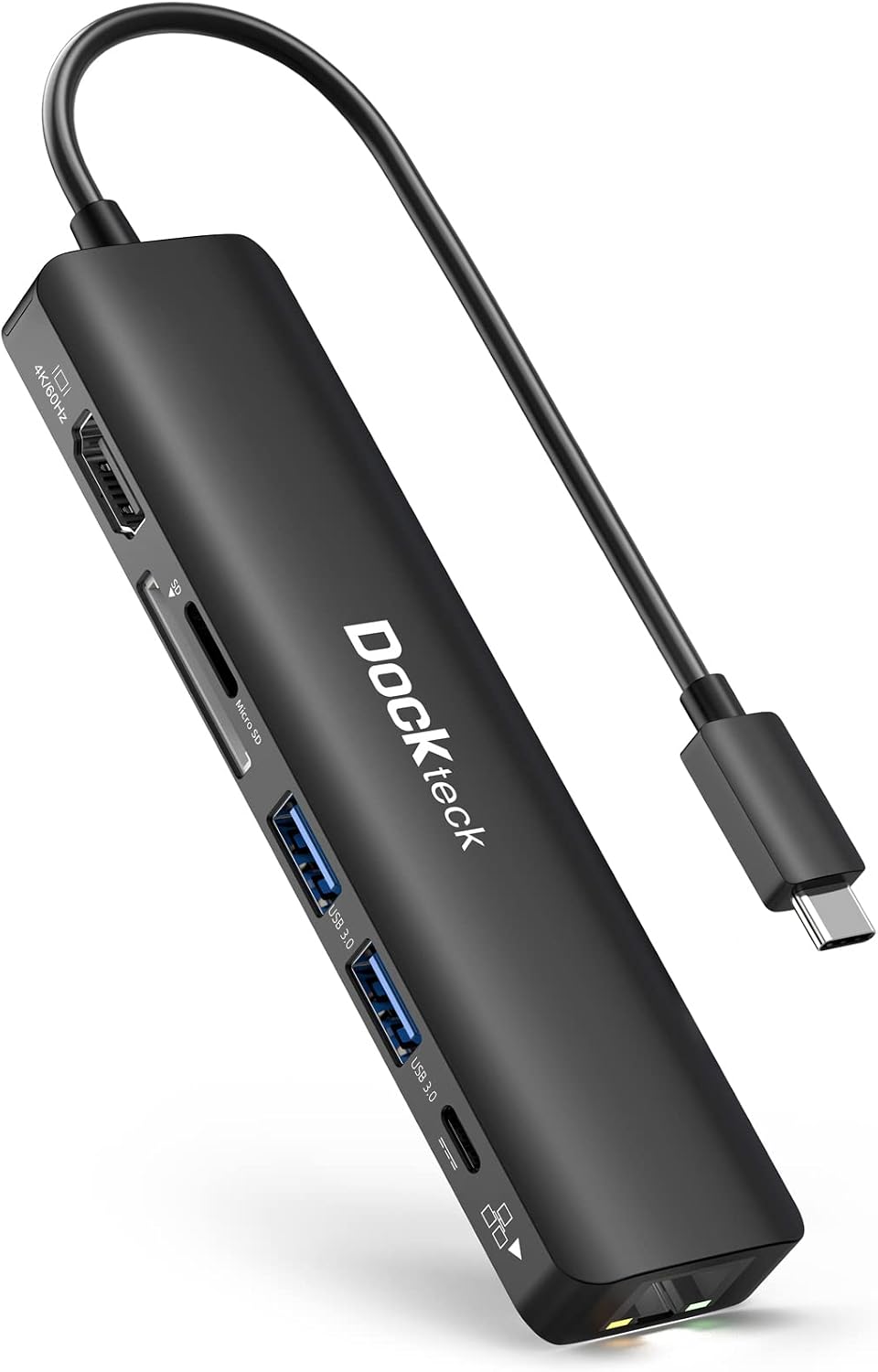 Dockteck 5-in-1 USB-C Multiport Adapter, 8K HDMI, 100W PD, 3 x USB 3.0 for Steam Deck, MacBook Pro/Air M1, iPad Pro/Air, Surface Pro 7/8/X